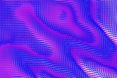 Abstract neon mesh of blue and magenta waves forming a digital undulating surface